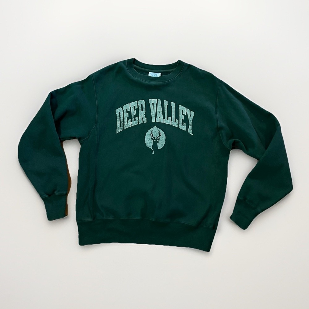 Champion Reverse Weave Men's Sweatshirt‎ Deer Valley Medium Green Pullover